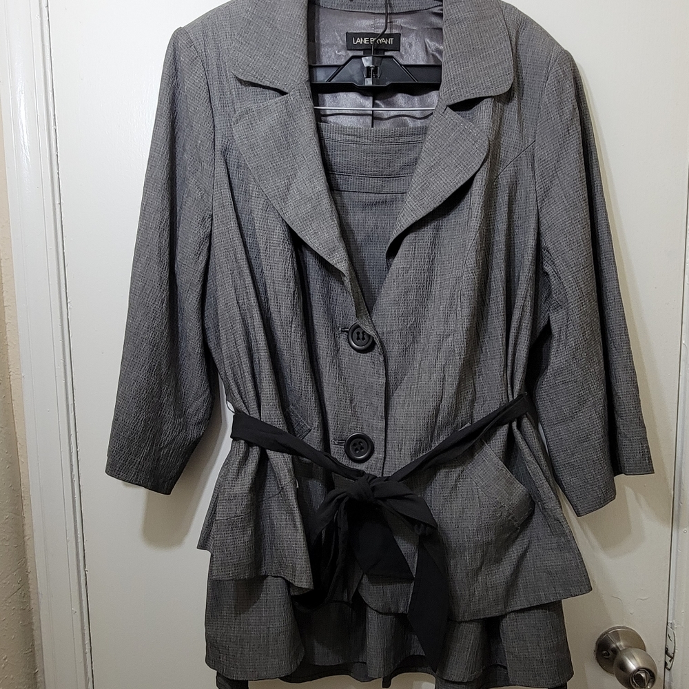 Lane Bryant Grey Skirt Suit